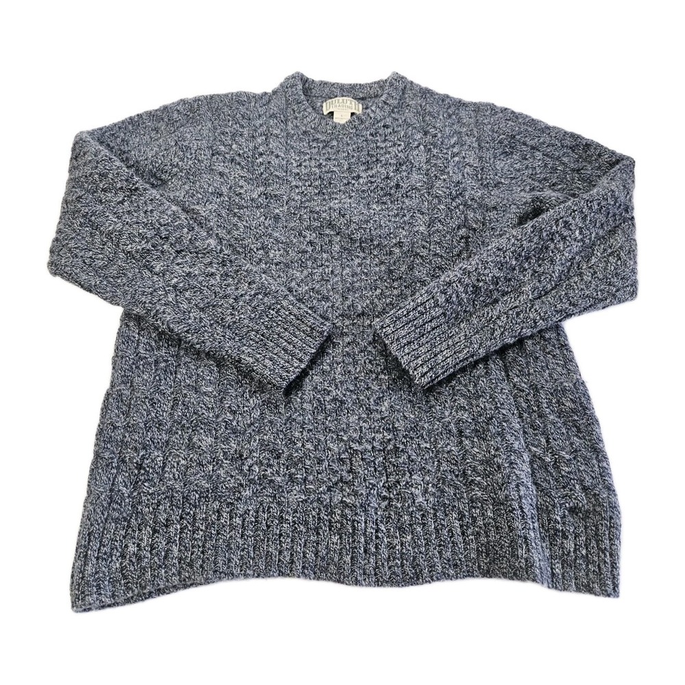 Dulth Trading Co. Sweater 100% Shetland Wool Men's Size Large Pullover Gray/Blue